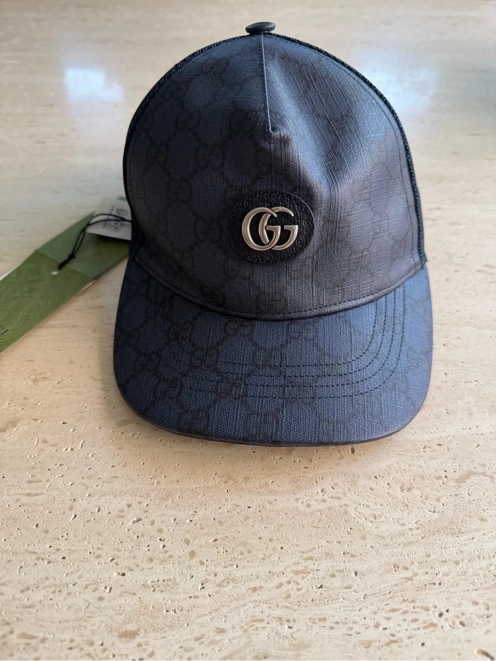 NWT Gucci GG Supreme Blue Baseball Hat Size S  57cm Unisex